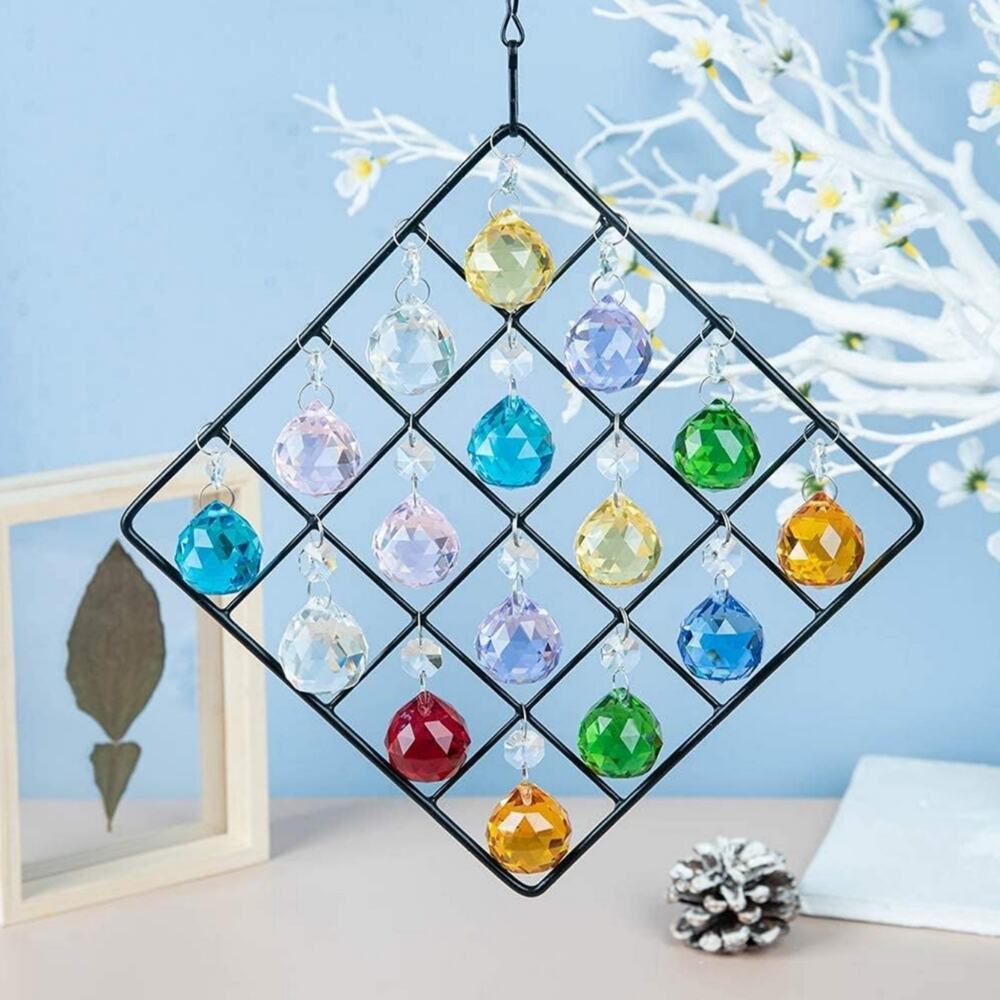 Colorful Crystal Ornaments - Metal Crystal Garden Pendant NIB